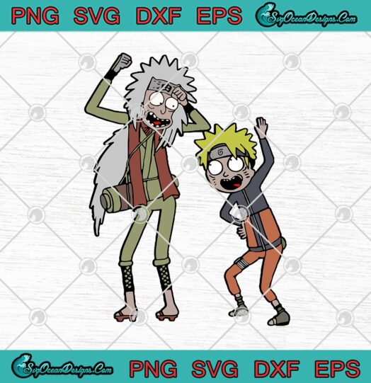 Rick And Morty Naruto And Jiraiya Mashup Funny Movies Cartoon Anime Manga Svg Png Eps Dxf