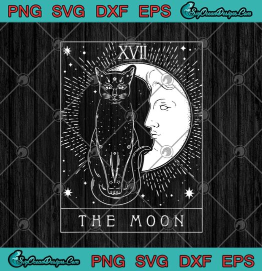 XVII The Moon Black Cat Halloween