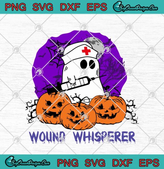 Boo Ghost Nurse Pumpkin Wound Whisperer Halloween