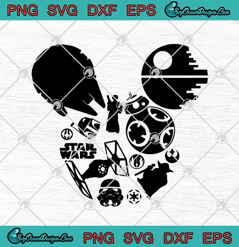 Disney Mickey Mouse Star Wars Characters SVG PNG EPS DXF - Disney Star ...