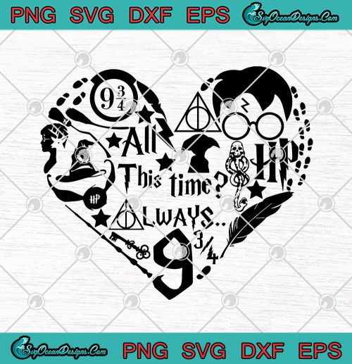 Harry Potter All This Time Always Heart Symbol SVG PNG EPS DXF - Disney ...