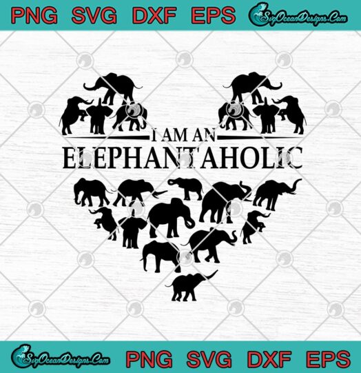I Am An Elephantaholic Heart Symbol