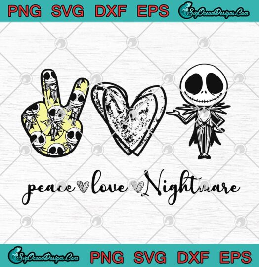 Peace Love Nightmare Jack Skellington