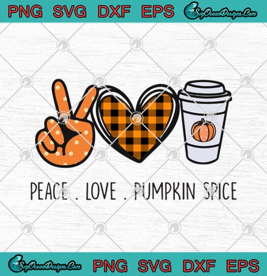 Peace Love Pumpkin Spice Funny Halloween Thanksgiving