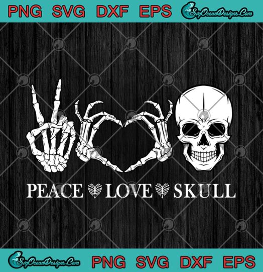 Peace Love Skull Diamond Funny Skull