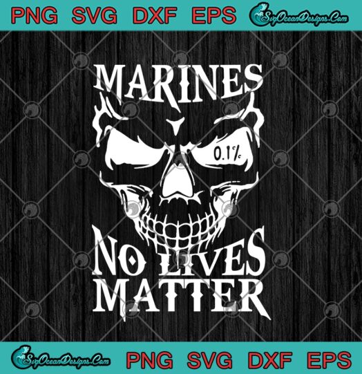Skull Marines No Lives Matter Funny US Marine Corps