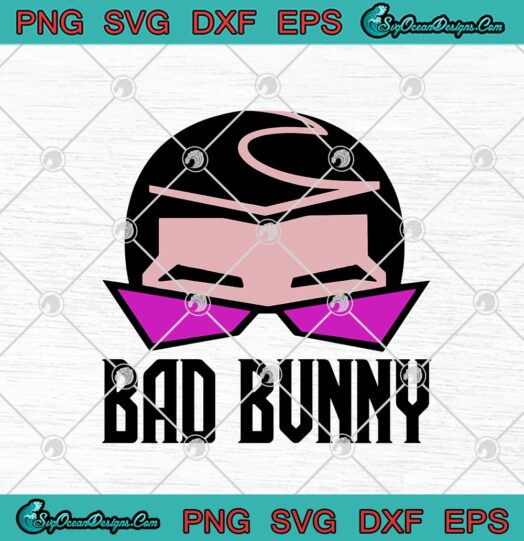 Bad Bunny Hair and Glasses Style Artwork Funny