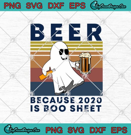 Beer Because 2020 Is Boo Sheet Boo Ghost Halloween Vintage