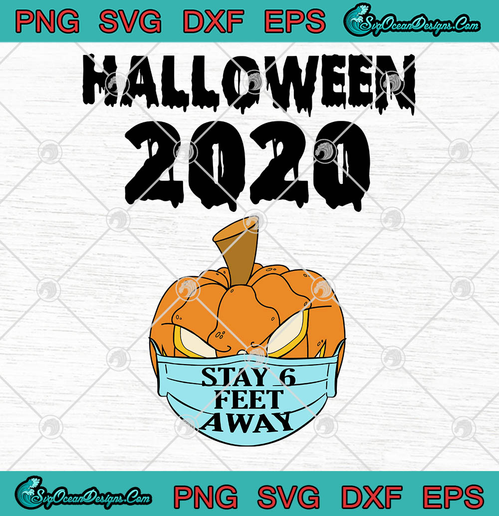Download Halloween Pumpkin Face Mask Stay 6 Feet Fun Quarantine ...