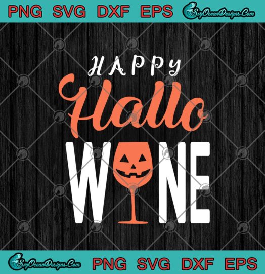 Happy Hallo Wine Funny Halloween Wine