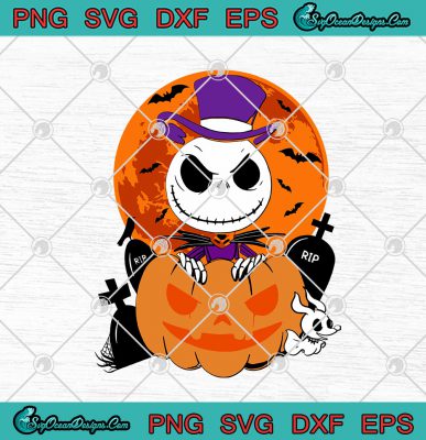 Jack Skellington And Zero Ghost Pumpkin RIP Halloween SVG PNG EPS DXF ...