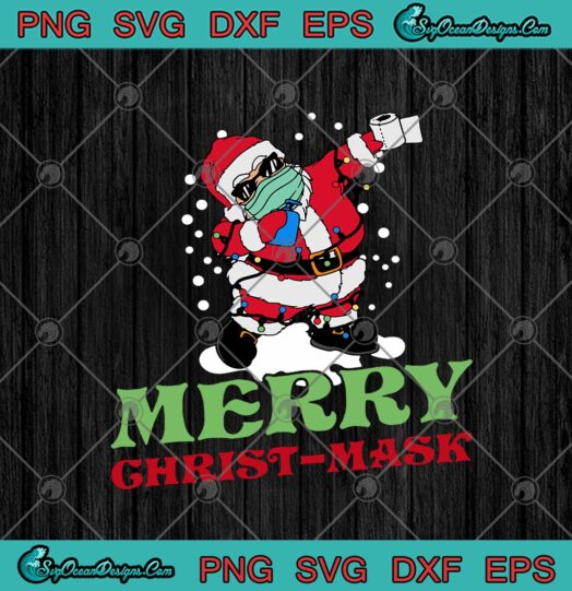 Merry Christ Mask 2020 Santa Dabbing Wearing Mask Christmas Quarantine Covid 19