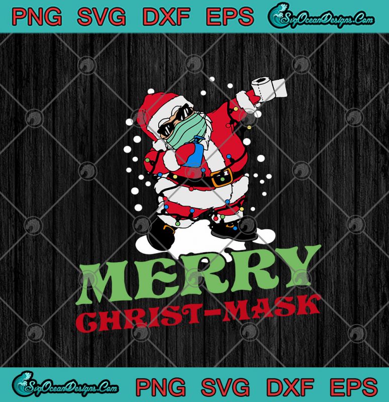 Merry Christ Mask 2020 Santa Dabbing Wearing Mask Christmas Quarantine ...