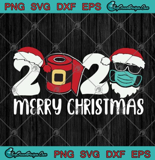 Merry Christmas 2020 Quarantine Christmas Santa Face Mask 2020