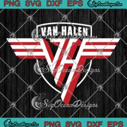 Rock Guitarist Van Halen Men's 1984 Vintage Logo SVG PNG EPS DXF Cricut File Silhouette Art