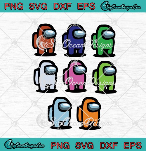 Among Us Characters Funny Game Lovers SVG PNG EPS DXF Cricut File ...