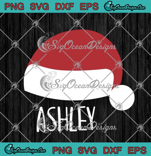 Ashley Christmas Santa Hat With Name Christmas Family