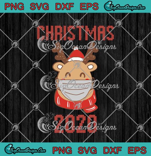 Christmas 2020 Cute Reindeer Mask Covid 19 Xmas Day