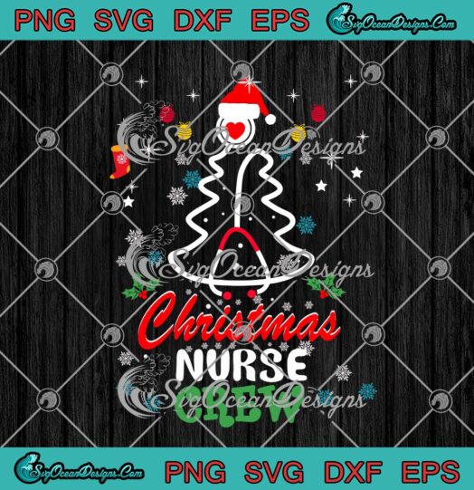 Christmas Nurse Crew Stethoscope Xmas Tree Nursing Merry Christmas