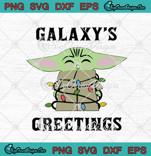 Disney Star Wars The Mandalorian Baby Yoda Galaxys Greetings Light Christmas