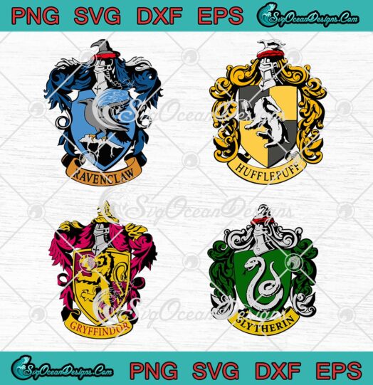 Harry Potter Logo Ravenclaw Hufflepuff Gryffindor Slytherin