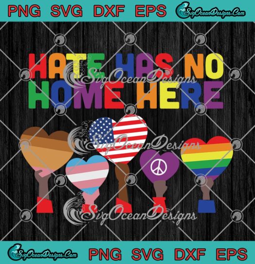 LGBT Hate Has No Home Here Vote Hand Equality Symbol