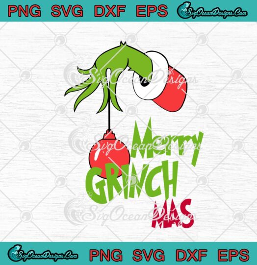 Merry Grinchmas Funny Grinch Hand Merry Christmas