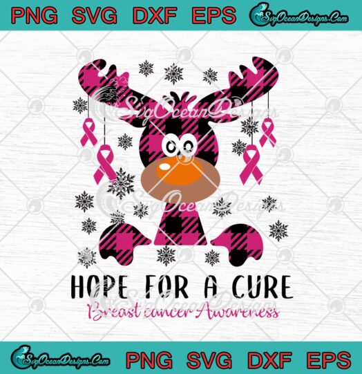 Reindeer Hope For A Cure Breast Cancer Awareness Christmas