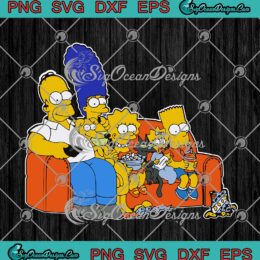 The Simpsons Family Couch The Simpsons TV Series SVG PNG EPS DXF Cricut File Silhouette Art