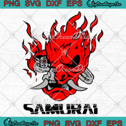 Cyberpunk 2077 Samurai Logo SVG PNG EPS DXF Cricut File Silhouette Art