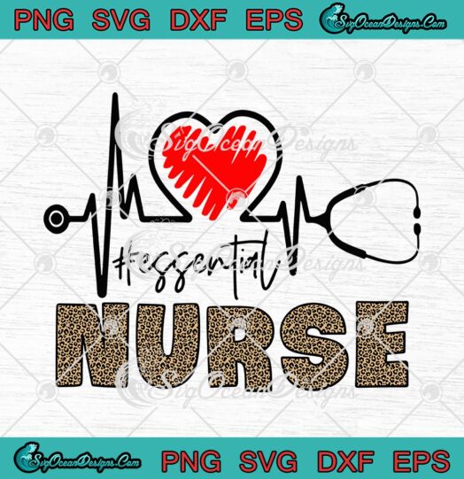 Essential Nurse Heartbeat Heart Stethoscope Funny Nurse