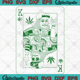 King Of Weed Playing Card Marijuana Cool Pot Smoker SVG PNG EPS DXF Cricut File Silhouette Art (