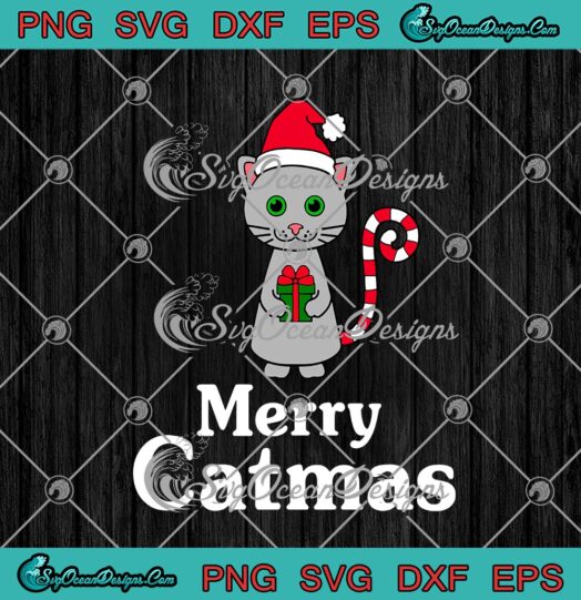 Merry Catmas Christmas Cat Santa Cat Lover Merry Xmas