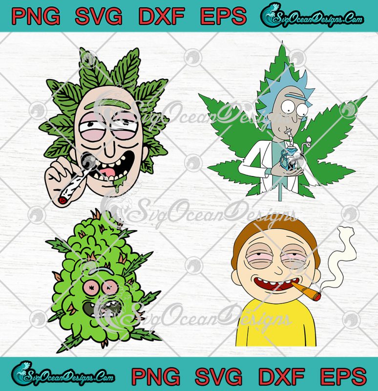 Rick Drugged SVG-Rick And Morty Canabis SVG PNG EPS DXF Digital Cricut ...