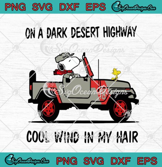 Snoopy And Woodstock Drive Truck On A Dark Desert Highway Cool Wind In My Hair
