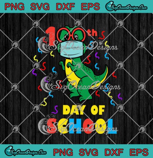 100th Day Of School Funny T rex Dinosaur Happy 100 Days Of School