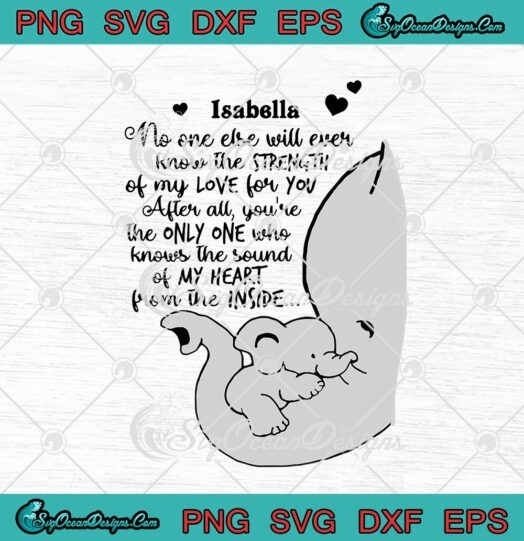 Elephant Isabella No One Else Will Ever Know The Strength Of My Love For You