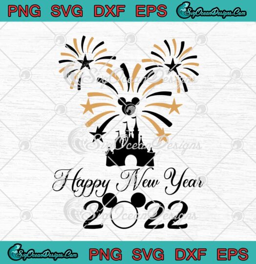 Happy New Year 2022 Disney SVG Cricut File