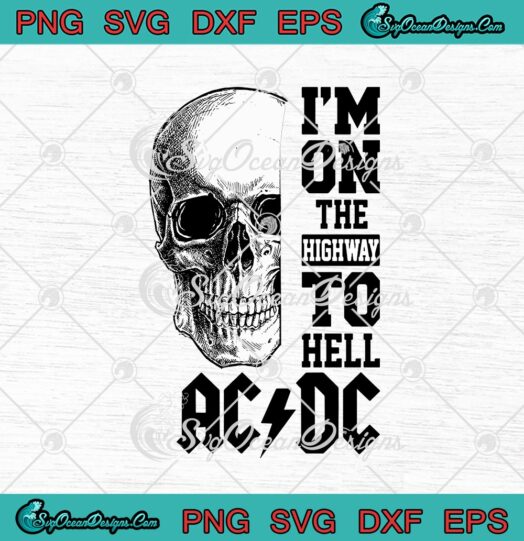 Skull Im On The Highway To Hell AC DC