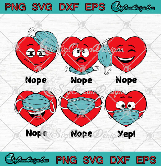 Valentine Day 2021 Heart Wearing Mask Wrong Funny svg