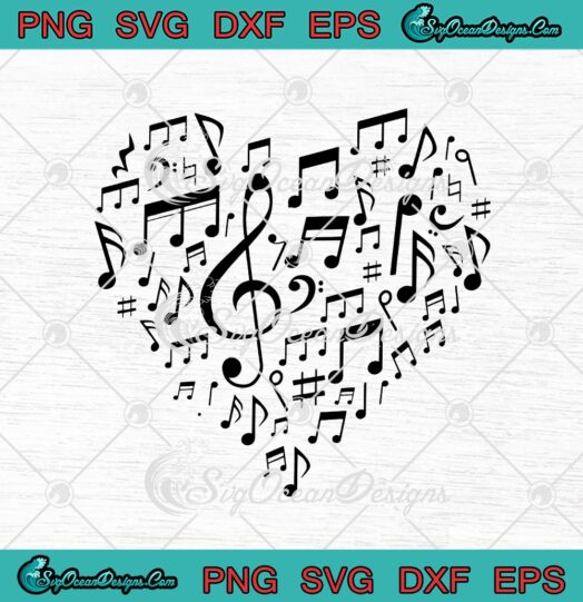 Music Heart Notes Love Singers Band Instruments Note Music Lover