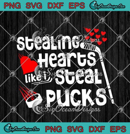 Stealing Hearts Like I Steal Pucks Hockey Valentines Day