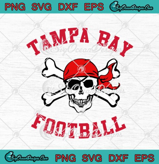 Tampa Bay Football Skull Pirate