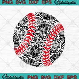 Baseball Mandala Baseball Mom SVG PNG EPS DXF Cricut Cameo File Silhouette Art