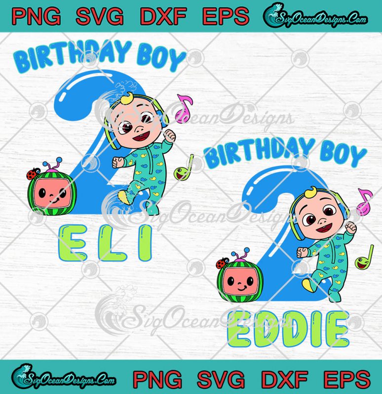 Cocomelon Birthday Boy Eddie SVG PNG EPS DXF Cricut Cameo File ...