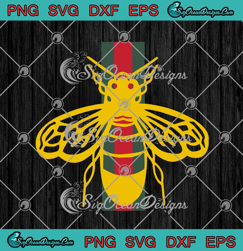 Gucci Logo With Bee Funny Gucci Bee SVG PNG EPS DXF Cricut Cameo File