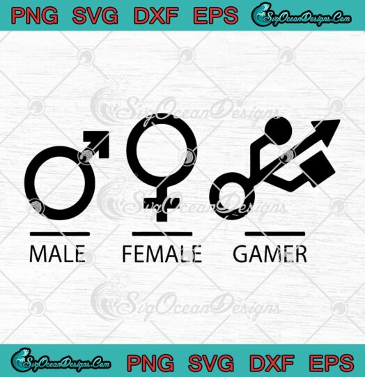 Male Female Gamer Gender Symbols USB Funny Gaming