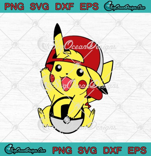 Pokemon Pikachu Is Wearing Cap And Holding An Ultra Ball
