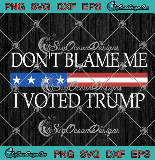 Dont Blame Me I Voted Trump American Flag