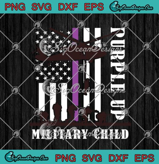 Purple Up Military Child Veteran Military Child Month American Flag
